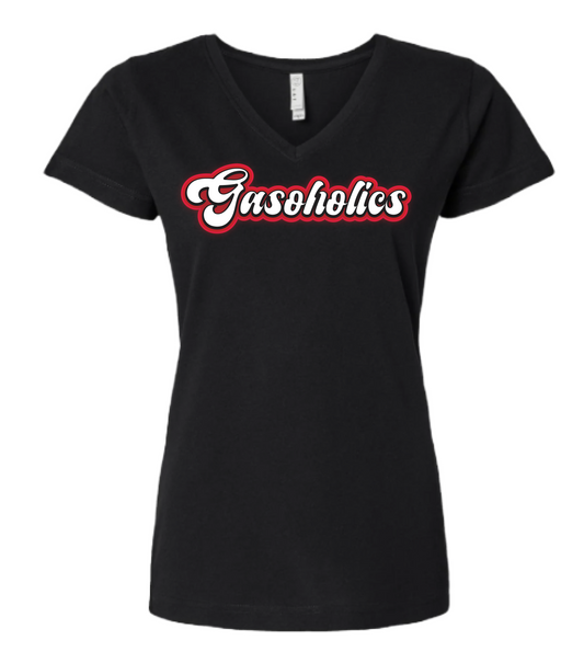Women's Gasoholic V-Neck Fine Jersey Tee
