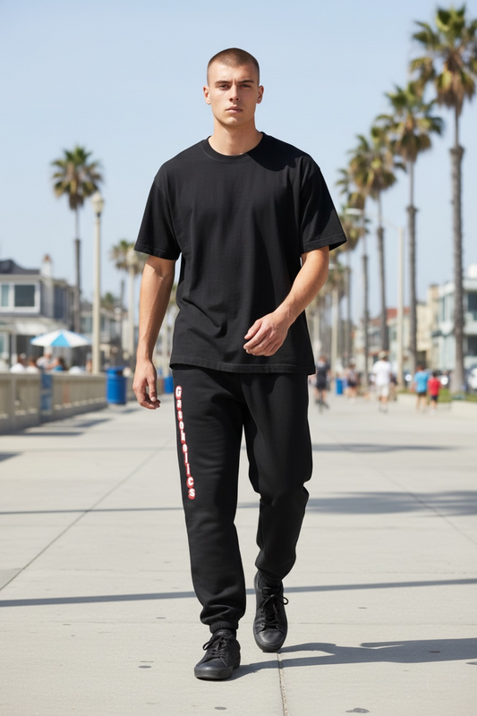 New Font! Gasoholics Sweatpants -Black