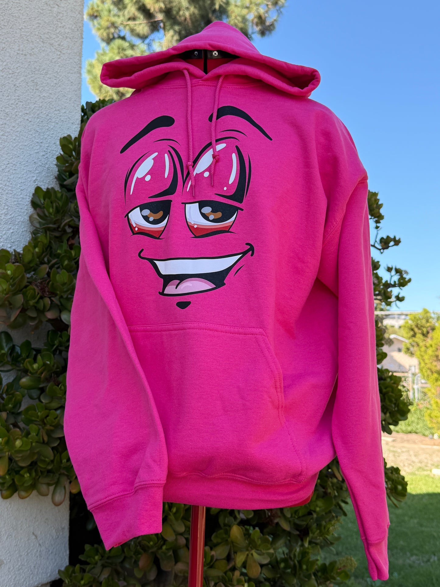 Pink Gas Face Hoodie