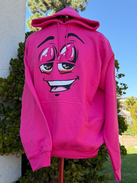 Pink Gas Face Hoodie