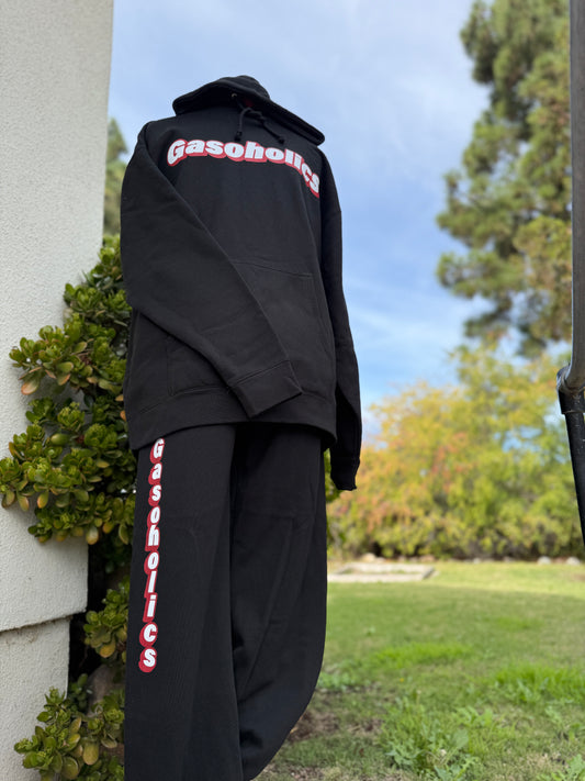 New font! Gasoholics Hoodie - Black